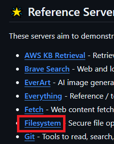 MCP filesystem